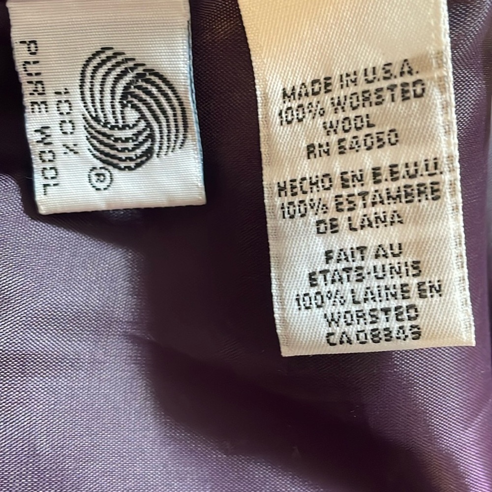 Vintage Christian Dior Double-Breasted Purple Blazer - Picture 12 of 14